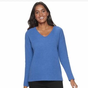 Apt. 9 Jacquard Eyelash V-Neck Sweater